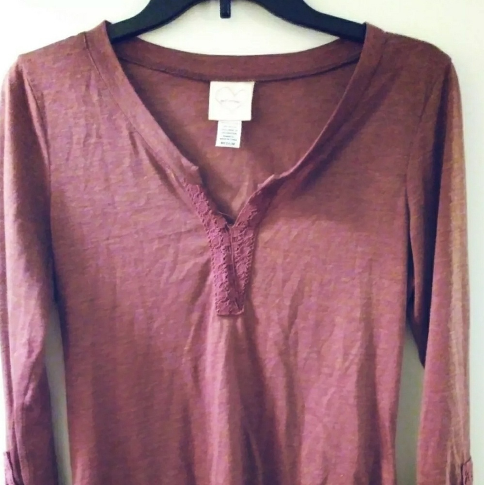 SEXY V-neck crochet bell sleeve top